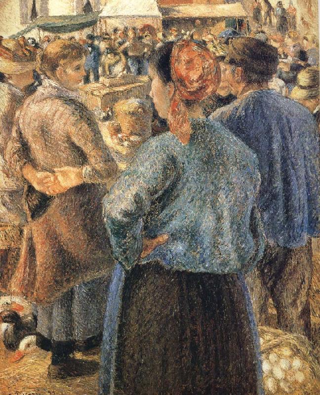 Camille Pissarro Pang plans Schwarz livestock market Germany oil painting art
